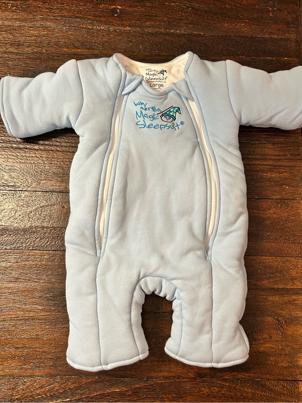 Baby Merlin’s Magic Sleepsuit Baby Blue One-Piece Cotton Sleeper